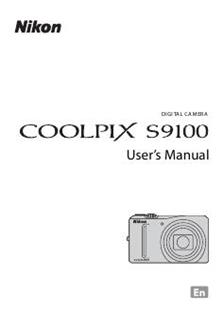 Nikon Coolpix S9100 manual. Camera Instructions.